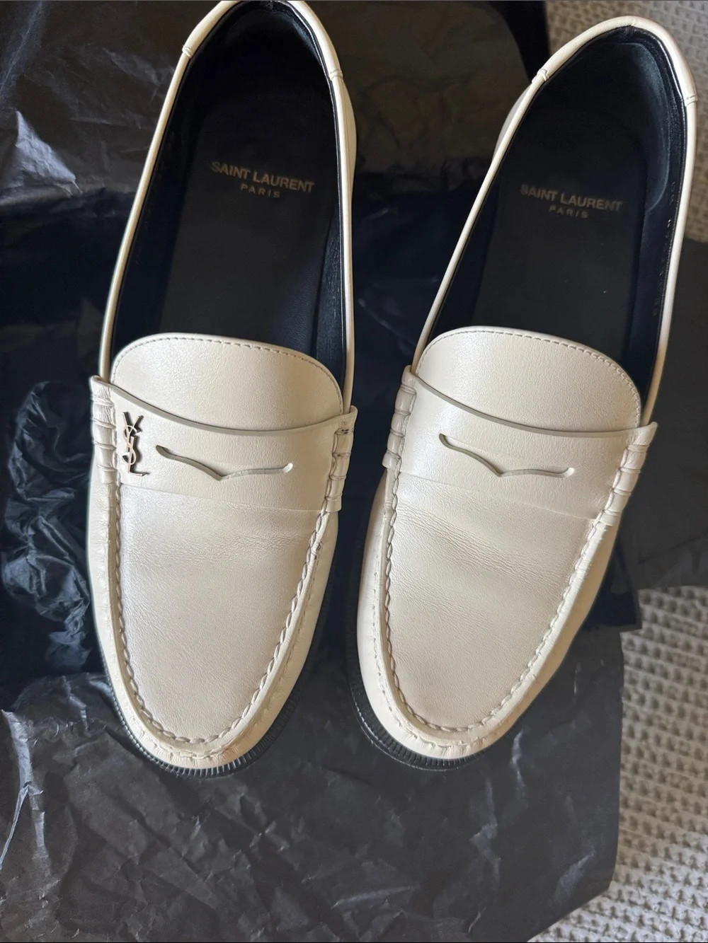 Saint Laurent Le Loafer Cream